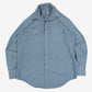 MEN'S VINTAGE 1990S DENIM WESTERN SHIRT - LARGE