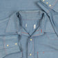 MEN'S VINTAGE 1990S DENIM WESTERN SHIRT - LARGE