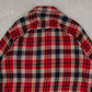 MEN'S VINTAGE 1990S CHECKED WOOL STYLE FLANNEL SHIRT - LARGE