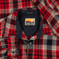 MEN'S VINTAGE 1990S CHECKED WOOL STYLE FLANNEL SHIRT - LARGE