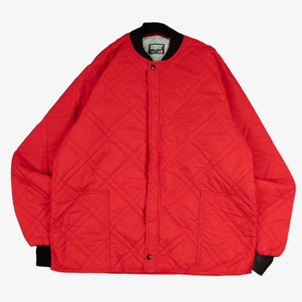 MEN'S VINTAGE 1990S QUILTED FULL ZIP BOMBER JACKET - X-LARGE
