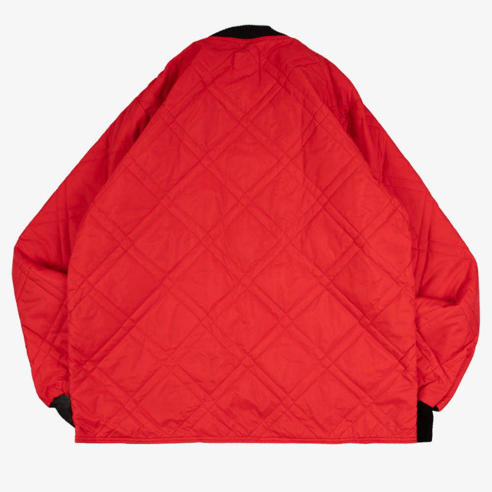 MEN'S VINTAGE 1990S QUILTED FULL ZIP BOMBER JACKET - X-LARGE