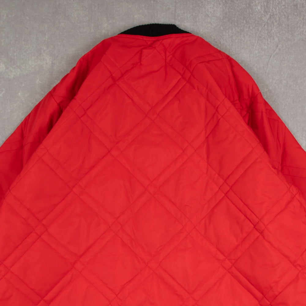 MEN'S VINTAGE 1990S QUILTED FULL ZIP BOMBER JACKET - X-LARGE