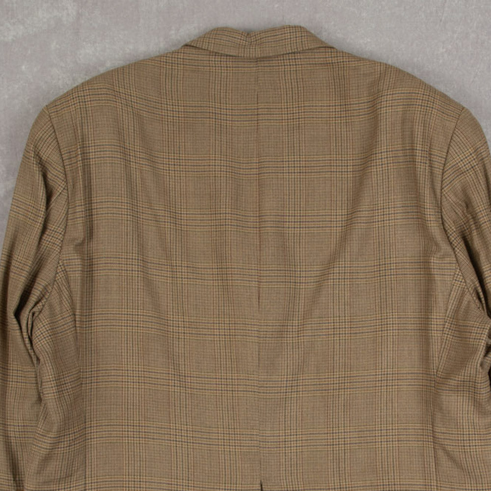 MEN'S VINTAGE 1990S RALPH LAUREN CHECKED BLAZER JACKET - LARGE