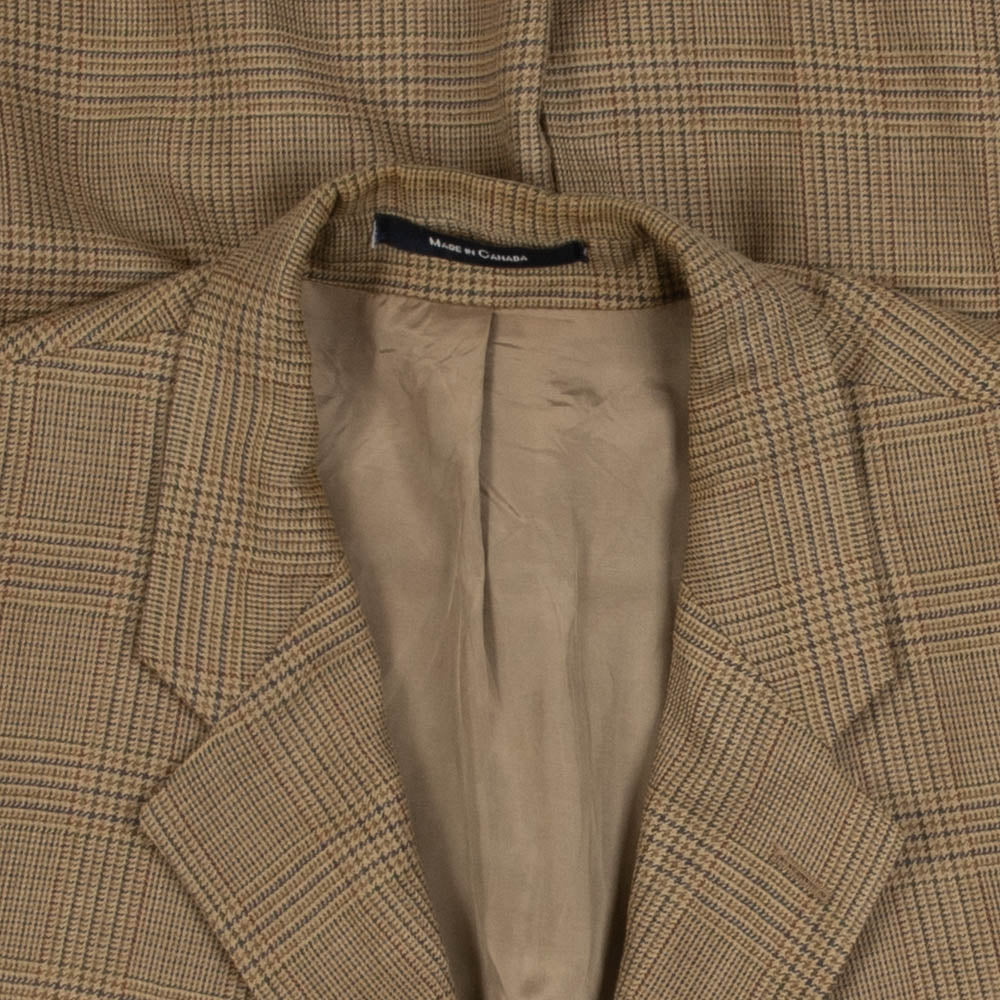 MEN'S VINTAGE 1990S RALPH LAUREN CHECKED BLAZER JACKET - LARGE