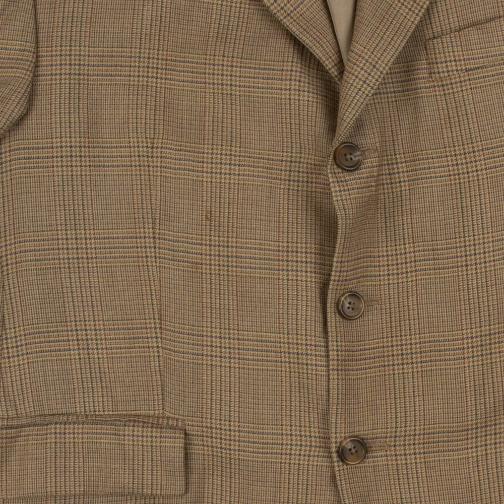MEN'S VINTAGE 1990S RALPH LAUREN CHECKED BLAZER JACKET - LARGE