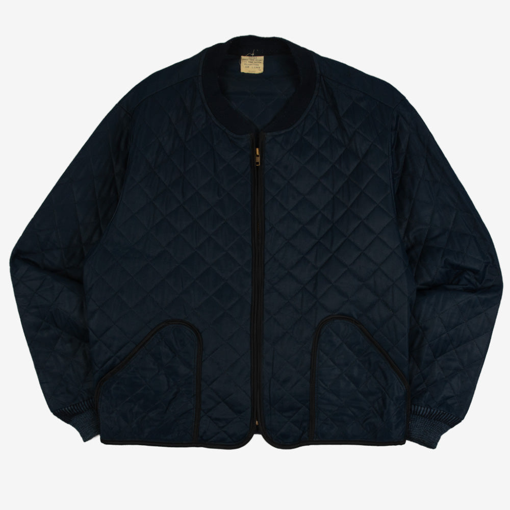 MEN'S VINTAGE 1980S FULL ZIP QUILTED BOMBER JACKET - LARGE