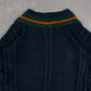 MEN'S VINTAGE 1990S PATTERNED CABLE KNITTED JUMPER - MEDIUM