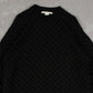 MEN'S VINTAGE 1990S PERRY ELLIS PATTERNED KNITTED JUMPER - MEDIUM