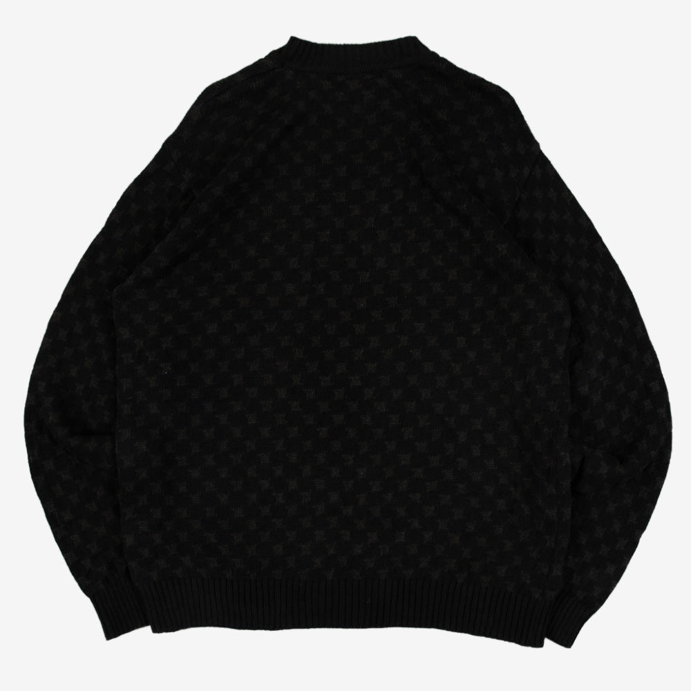 MEN'S VINTAGE 1990S PERRY ELLIS PATTERNED KNITTED JUMPER - MEDIUM