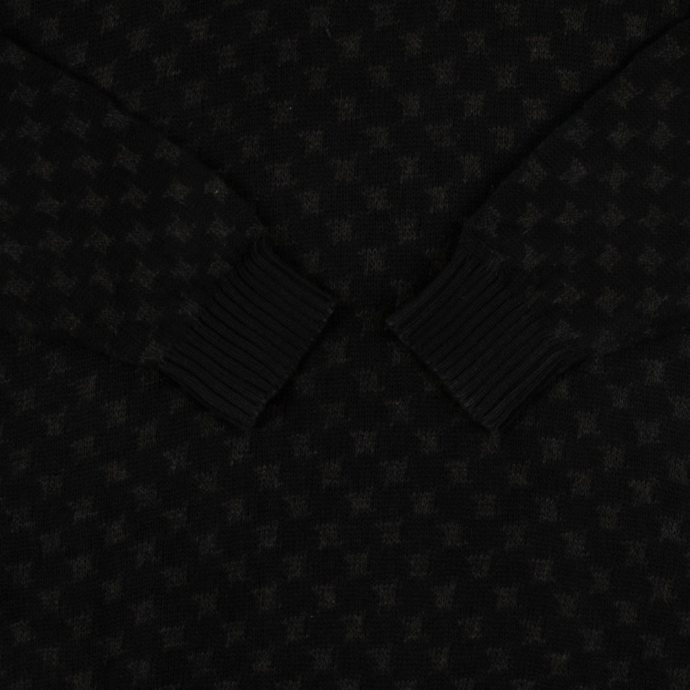 MEN'S VINTAGE 1990S PERRY ELLIS PATTERNED KNITTED JUMPER - MEDIUM