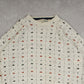 MEN'S VINTAGE 1990S STRUCTURED PATTERNED KNITTED JUMPER - LARGE