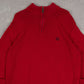 MEN'S VINTAGE CHAPS KNITTED QUARTER ZIP JUMPER - LARGE