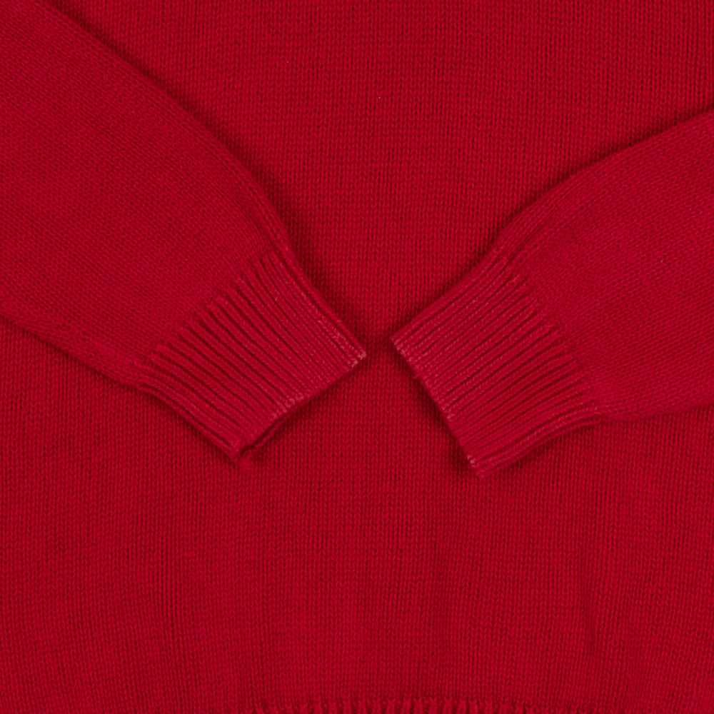 MEN'S VINTAGE CHAPS KNITTED QUARTER ZIP JUMPER - LARGE