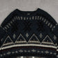 MEN'S VINTAGE 1990S PATTERNED KNITTED JUMPER - X-LARGE