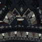 MEN'S VINTAGE 1990S PATTERNED KNITTED JUMPER - X-LARGE