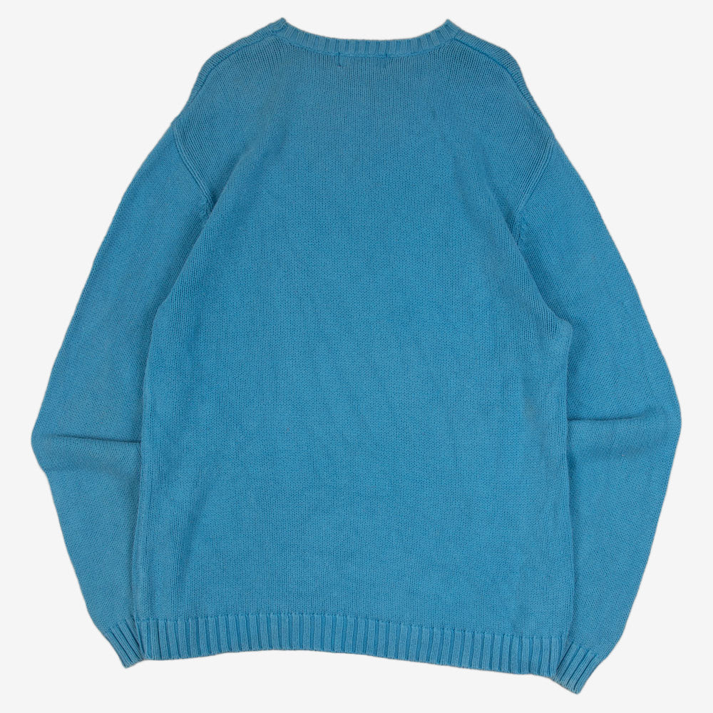 MEN'S VINTAGE 1990S CHAPS BLANK KNITTED JUMPER - MEDIUM