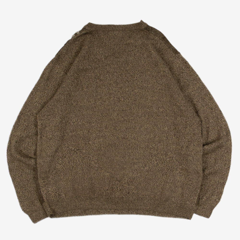 MEN'S VINTAGE 1990S PATTERNED KNITTED JUMPER - X-LARGE