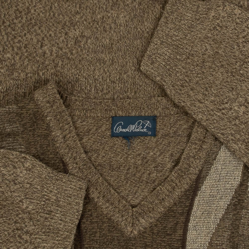 MEN'S VINTAGE 1990S PATTERNED KNITTED JUMPER - X-LARGE