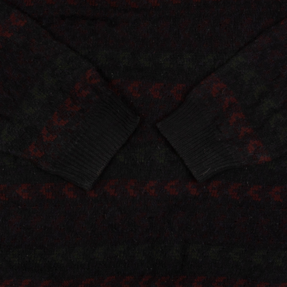 MEN'S VINTAGE 1990S STRUCTURED PATTERNED KNITTED JUMPER - LARGE