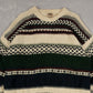 MEN'S VINTAGE 1990S PATTERNED KNITTED JUMPER - X-LARGE