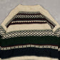 MEN'S VINTAGE 1990S PATTERNED KNITTED JUMPER - X-LARGE