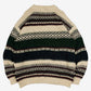 MEN'S VINTAGE 1990S PATTERNED KNITTED JUMPER - X-LARGE