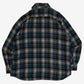 MEN'S VINTAGE 1990S SEARS CHECKED WOOL FLANNEL SHIRT - XX-LARGE