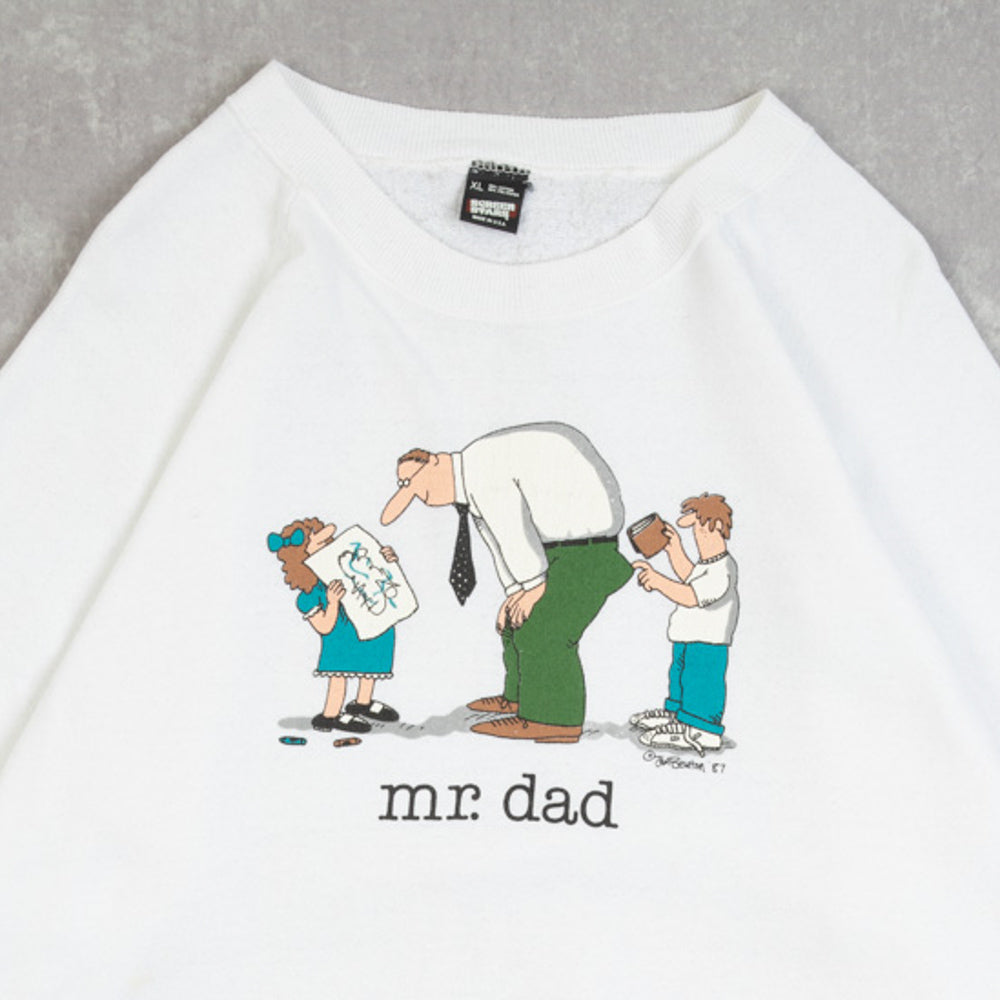MEN'S VINTAGE 1987 MR.DAD RAGLAN SWEATSHIRT - X-LARGE