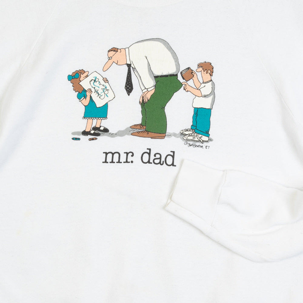MEN'S VINTAGE 1987 MR.DAD RAGLAN SWEATSHIRT - X-LARGE
