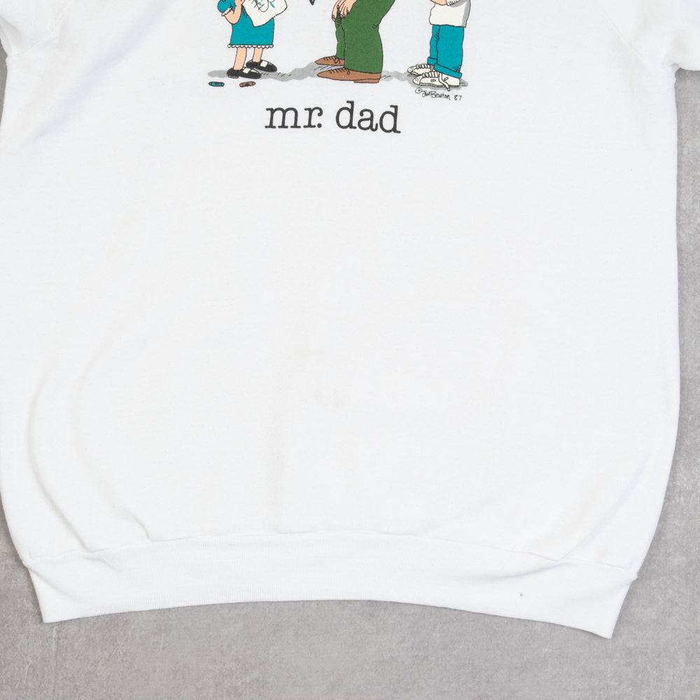 MEN'S VINTAGE 1987 MR.DAD RAGLAN SWEATSHIRT - X-LARGE