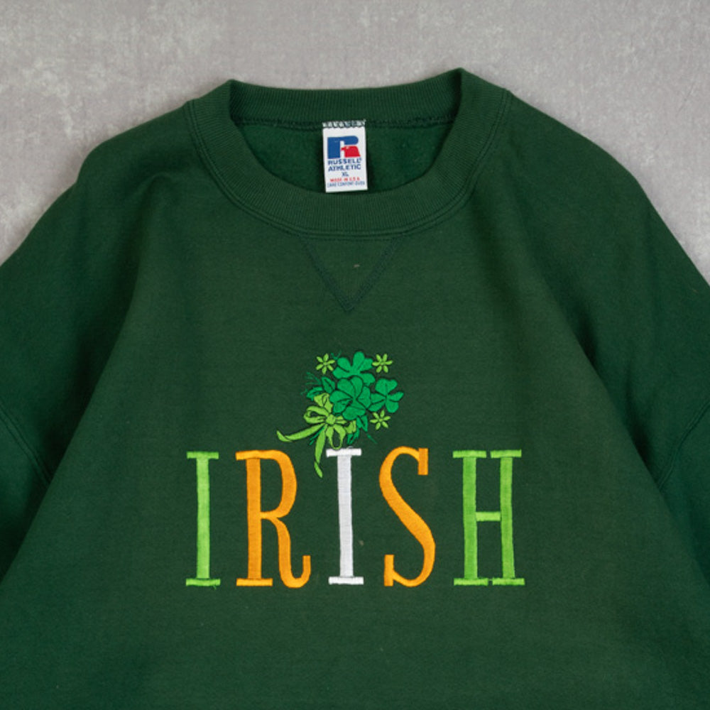 MEN'S VINTAGE 1990S RUSSELL ATHLETIC IRISH SWEATSHIRT - X-LARGE