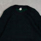 MEN'S VINTAGE 1990S PATTERNED KNITTED JUMPER - LARGE