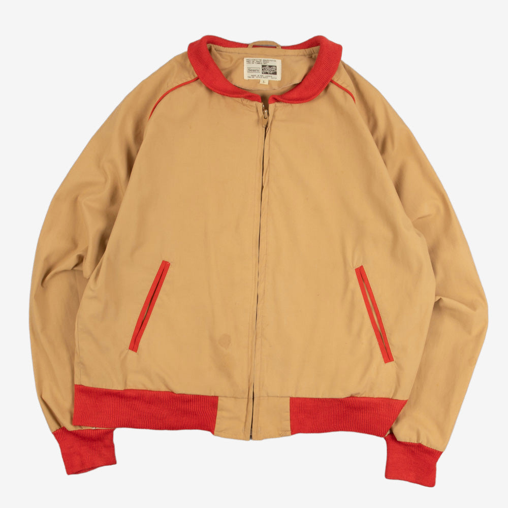 WOMEN'S VINTAGE 1980S SEARS TWO TONE BOMBER JACKET - MEDIUM