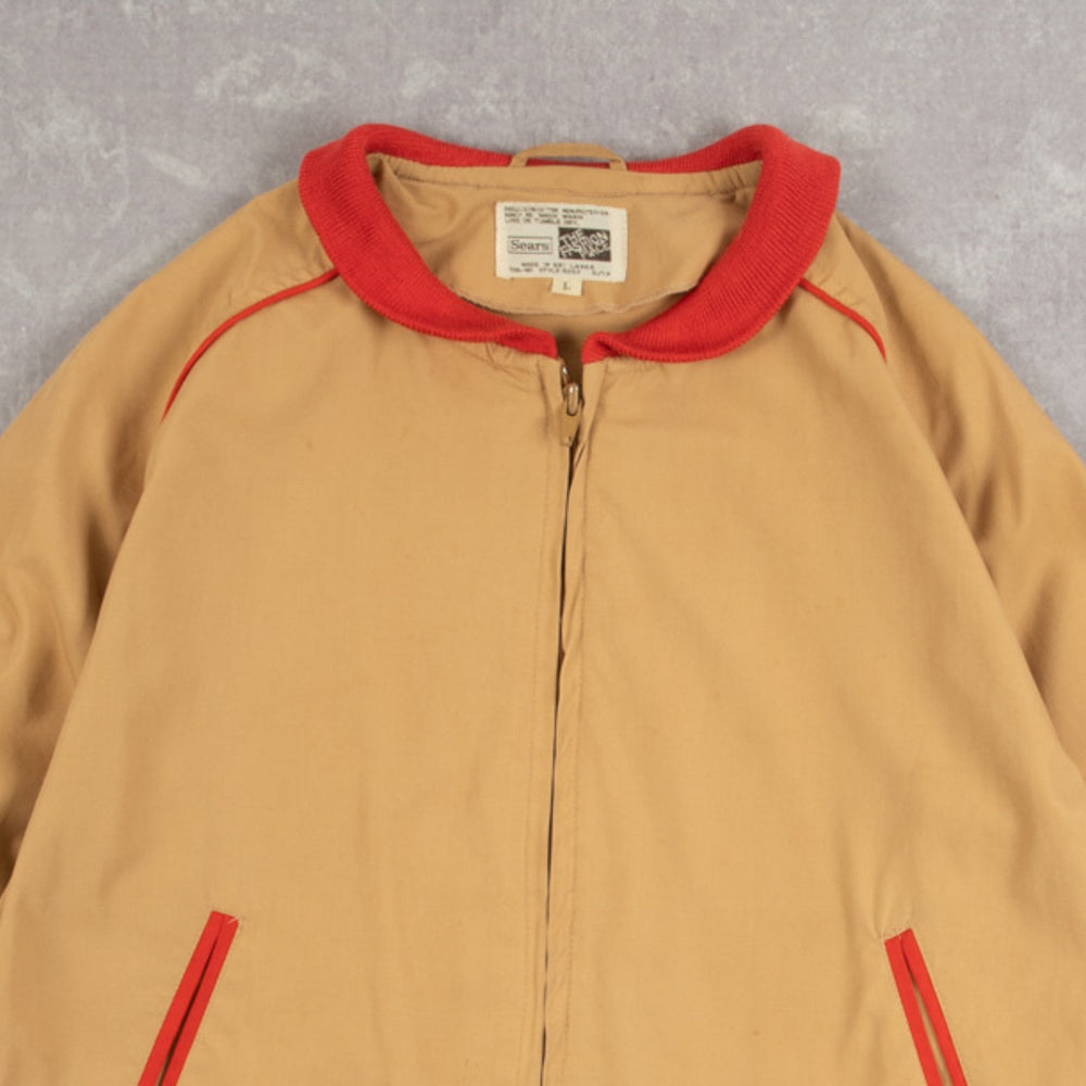 WOMEN'S VINTAGE 1980S SEARS TWO TONE BOMBER JACKET - MEDIUM