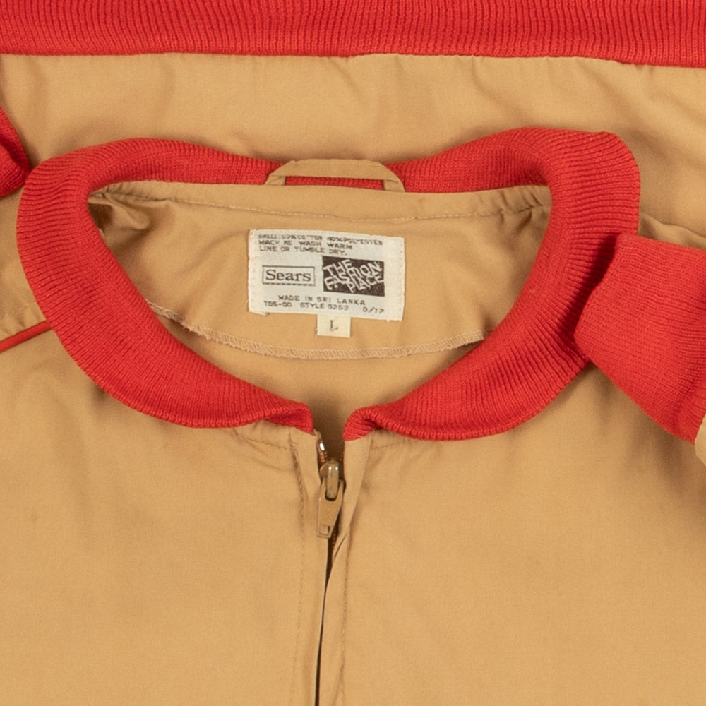 WOMEN'S VINTAGE 1980S SEARS TWO TONE BOMBER JACKET - MEDIUM
