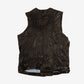 MEN'S VINTAGE 1990S LEATHER VEST JACKET - MEDIUM