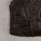 MEN'S VINTAGE 1990S LEATHER VEST JACKET - MEDIUM
