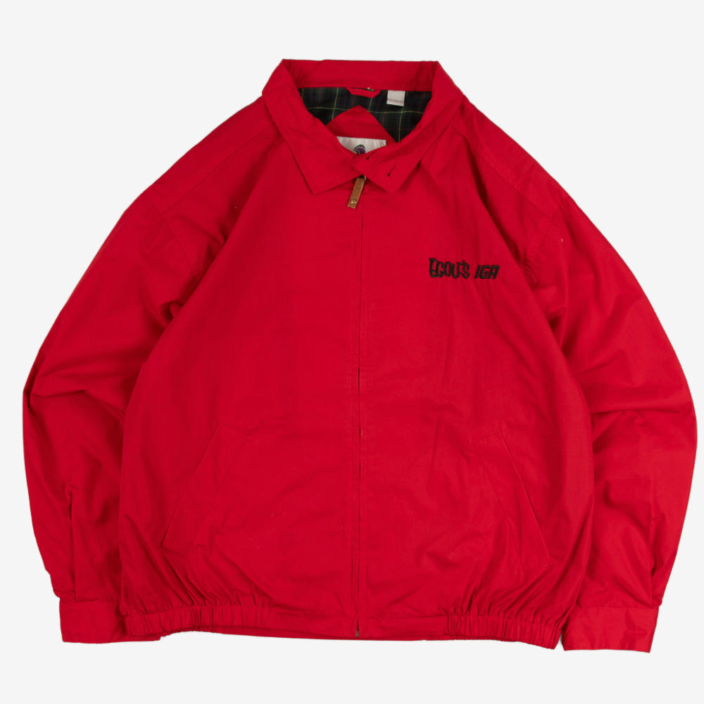MEN'S VINTAGE 1990S EGOLF'S IGA HARRINGTON JACKET - X-LARGE