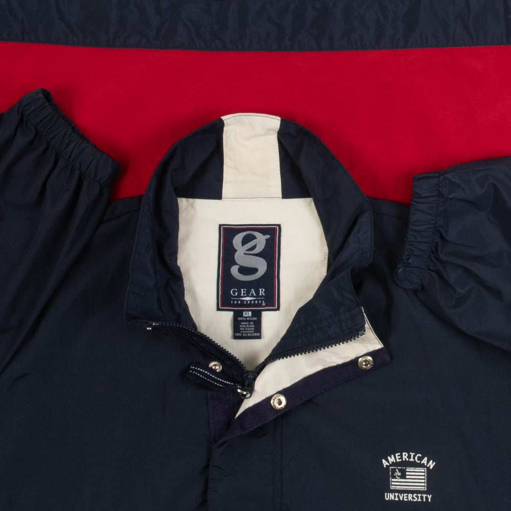 MEN'S VINTAGE AMERICAN UNIVERSITY QUARTER ZIP JACKET - X-LARGE