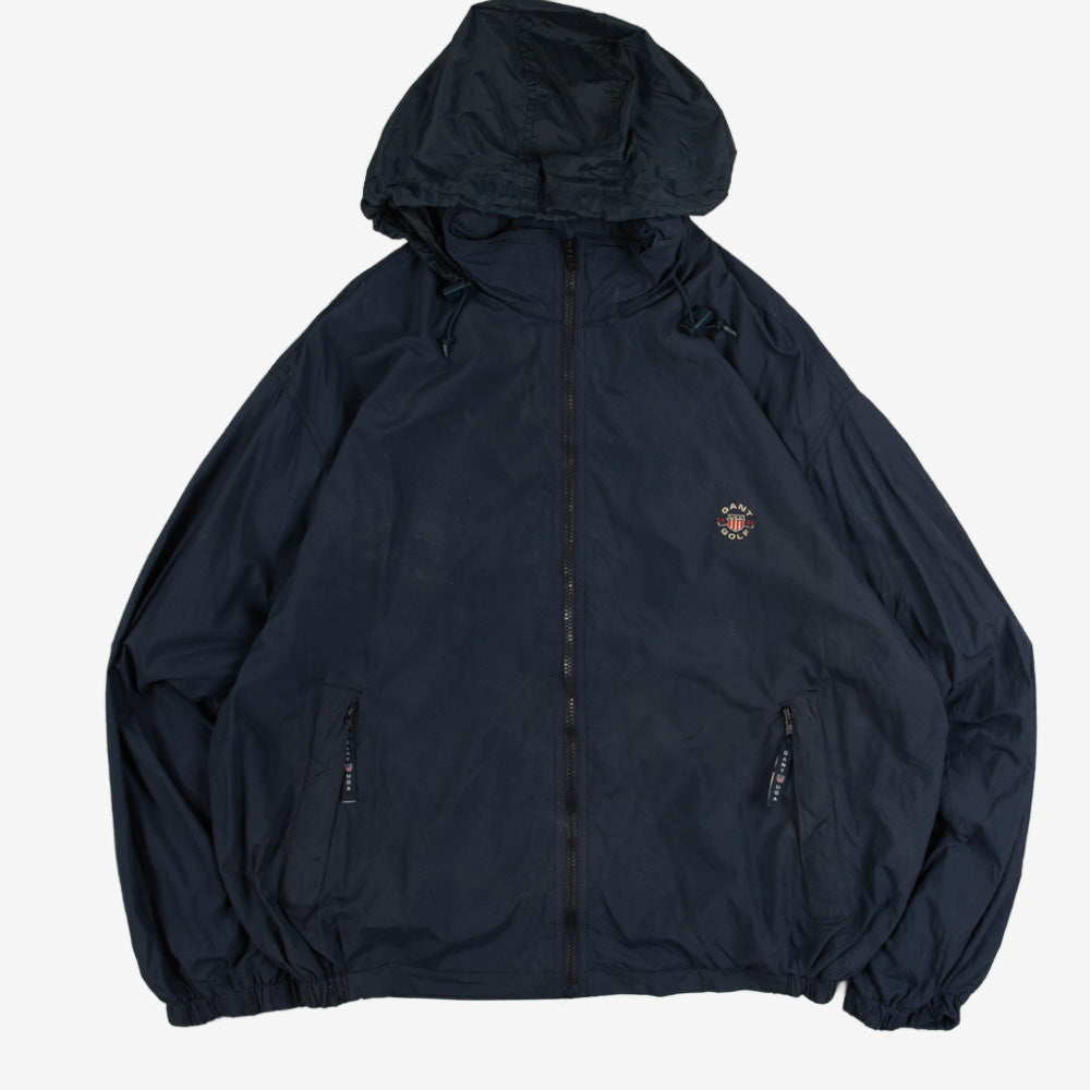 MEN'S VINTAGE GANT FULL ZIP HOODED JACKET - X-LARGE