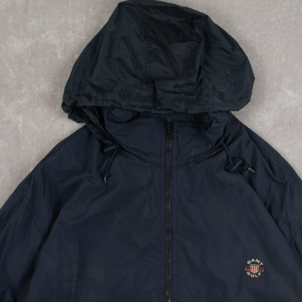 MEN'S VINTAGE GANT FULL ZIP HOODED JACKET - X-LARGE