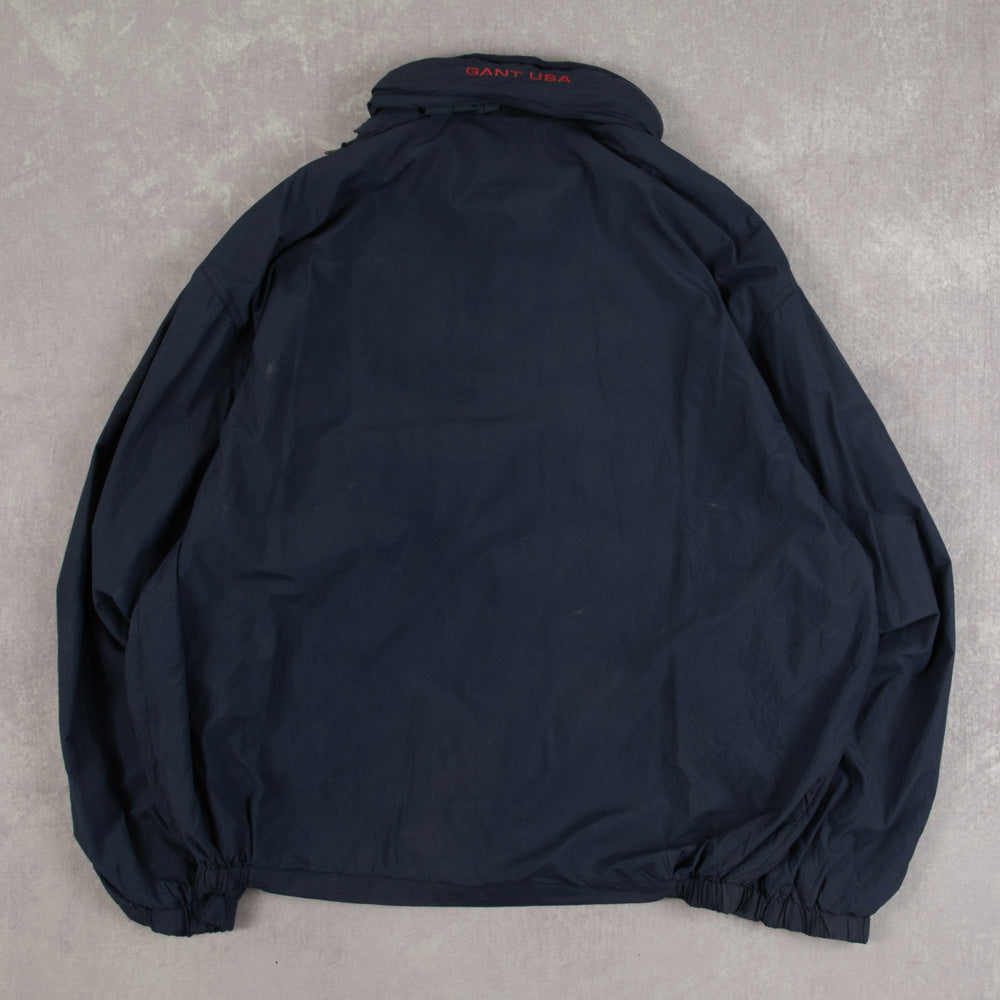 MEN'S VINTAGE GANT FULL ZIP HOODED JACKET - X-LARGE