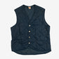 MEN'S VINTAGE 1980S QUILTED PUFFER GILET VEST JACKET - MEDIUM