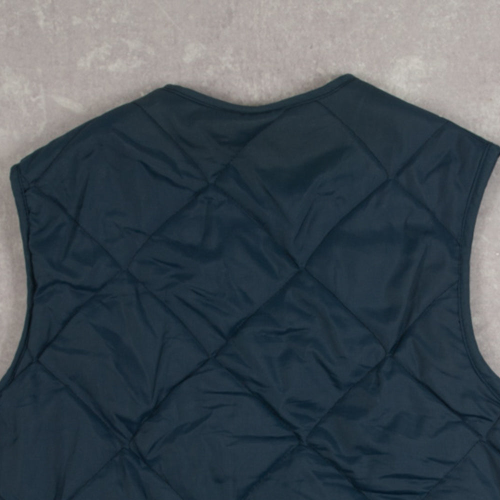 MEN'S VINTAGE 1980S QUILTED PUFFER GILET VEST JACKET - MEDIUM