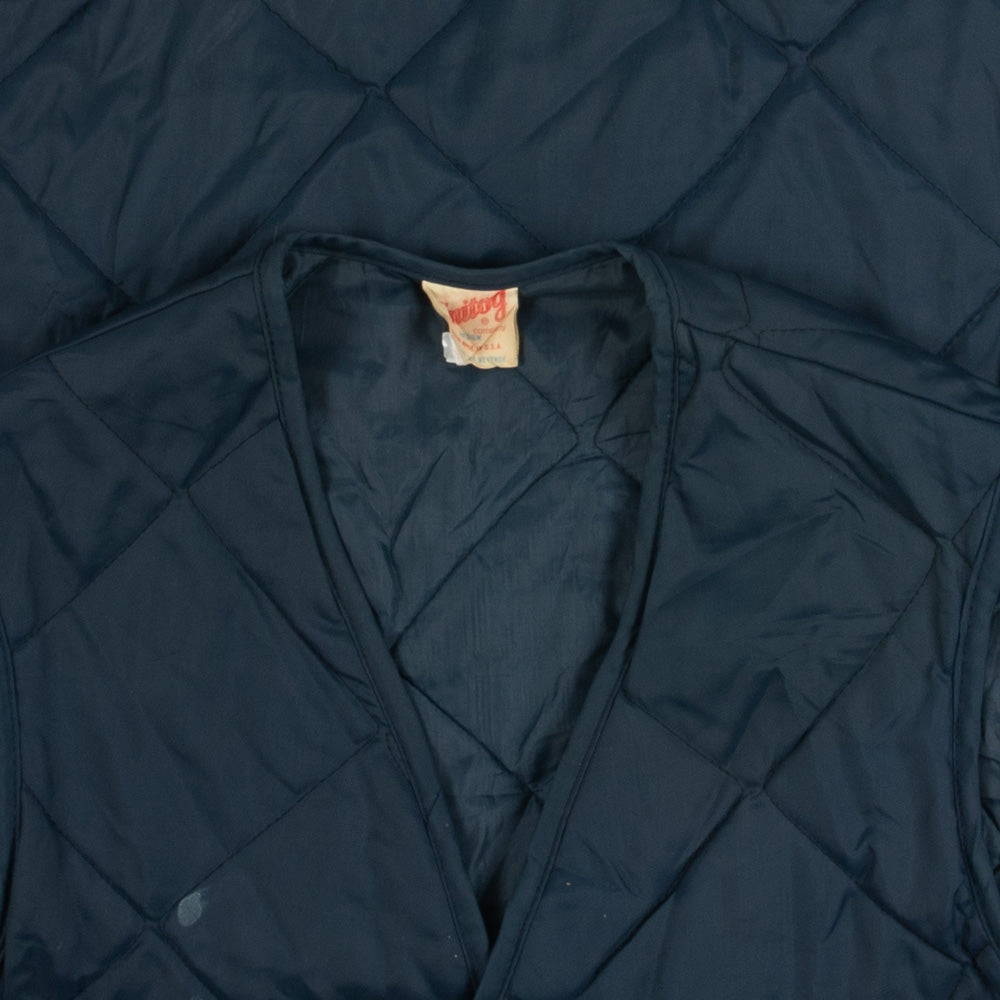 MEN'S VINTAGE 1980S QUILTED PUFFER GILET VEST JACKET - MEDIUM
