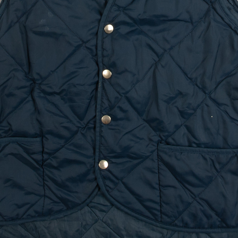 MEN'S VINTAGE 1980S QUILTED PUFFER GILET VEST JACKET - MEDIUM