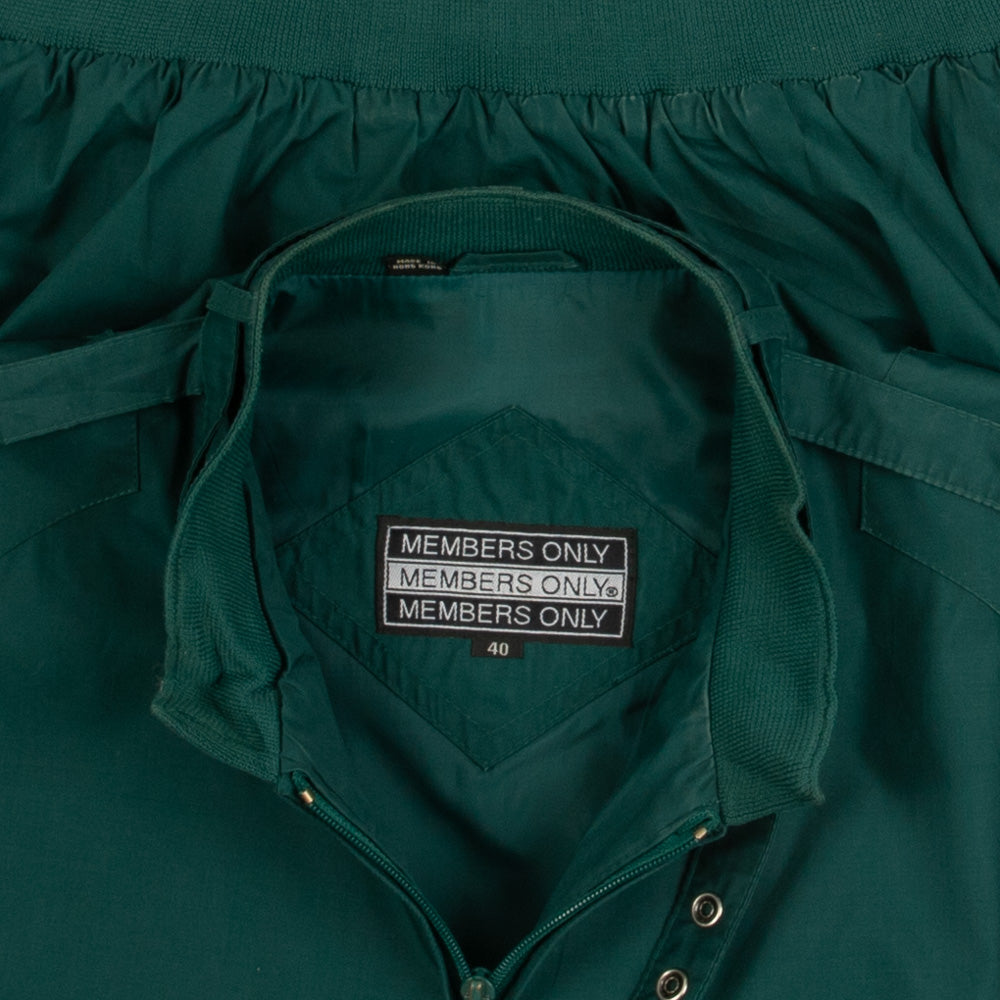 MEN'S VINTAGE MEMBERS ONLY UTILITY BOMBER JACKET - LARGE