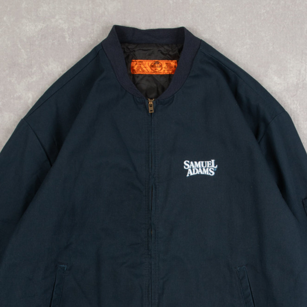 MEN'S VINTAGE RED KAP SAMUEL ADAM WORKWEAR BOMBER JACKET - X-LARGE