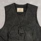 MEN'S VINTAGE LEATHER GILET JACKET - MEDIUM